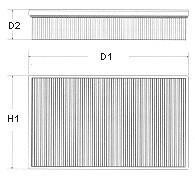 Фильтр воздушный FIAT 500 91-98,Panda 03-12,CINQUECENTO (170) 91-99,PANDA (141A_) 82-04,SEICENTO Fiat Panda CHAMPION u521