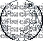 HYUNDAI Комплект барабанних колодок TUCSON (JM) 2.0 CRDi 09-10, ix35 (LM, EL, ELH) 2.0 10-13, KIA SPORTAGE III (SL) 1.6 GDI 10-15 KIA Sportage, Hyundai IX35, Tucson CIFAM 153-502