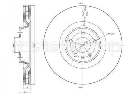 Гальмівний диск пер. A8/A7/A6/A6 14-18 Audi A7, A6, A8, A4 CIFAM 800-1085C