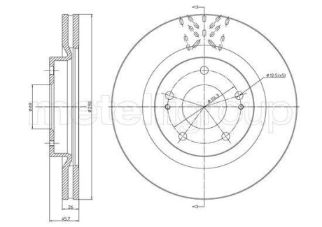 MITSUBISHI Тормозной диск передний.Grandis 04- (290*26) CIFAM 800-1156C