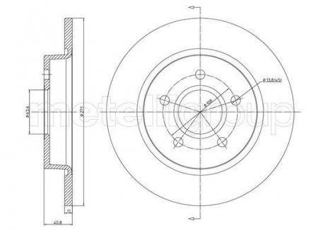 Тормозной диск задний. Focus (14-21) Ford Focus CIFAM 800-1242C