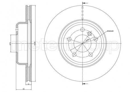 BMW Тормозной диск передн.5 F10 10- BMW F10, F11 CIFAM 800-1253C