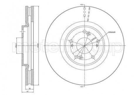 Тормозной диск перед. Accord (08-21) Honda Accord CIFAM 800-1325C