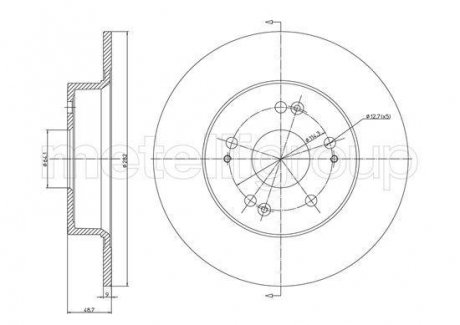 Тормозной диск задний. XR-V/Spirior/Vezel/Accord/Accord 08- CIFAM 800-1330C