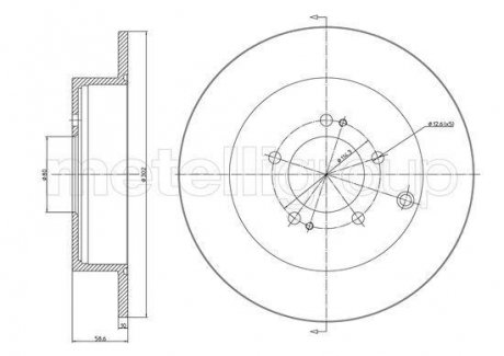 Тормозной диск задний. C4/C-Crosser/4008/4007/ASX/Lancer/Outlander04- CIFAM 800-1332C