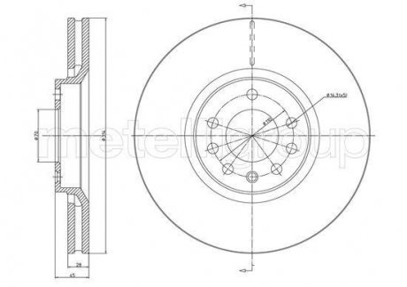 Тормозной диск пер. Vectra/Signum/Vectra 02-15 CIFAM 800-1353C