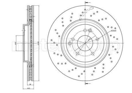 DB Диск тормозной передний.W203 02- Mercedes W202, S203, W203, CLK-Class CIFAM 800-1460FC