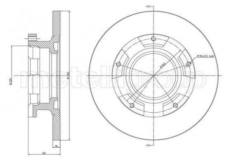 FORD диск тормозов. задн. Transit 06- (с кольцом ABS) CIFAM 800-1547