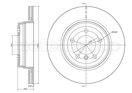 Купить BMW Диск тормозной задн. (вентил.) BMW 7-serie E65/66 (324*19.7) BMW E65, E66 CIFAM 800-1683C (фото1) подбор по VIN коду, цена 1510 грн.