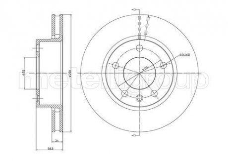 Тормозной диск пер. Vectra/Omega/Omega/Carlton 86-05 Opel Omega CIFAM 800-194