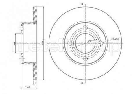 Диск тормозной перед. AUDI 80 91-96 Audi 80 CIFAM 800-233