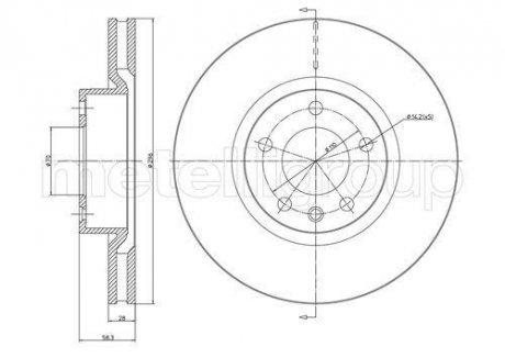 Тормозной диск перед. Omega (87-03) CIFAM 800-441