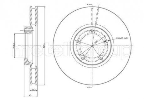 Тормозной диск перед. Transit (94-02) Ford Transit CIFAM 800-459