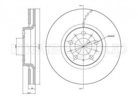 Тормозной диск перед. S60/S80/V70/XC70 (98-10) Volvo C70, S80, XC70, V70, S60 CIFAM 800-561C