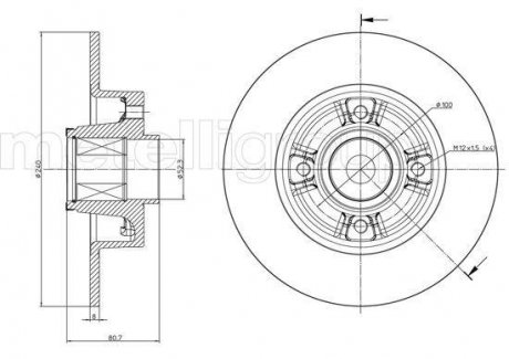 Тормозной диск задний. Clio/Megane/Modus/Symbol/Twingo (05-21) CIFAM 800-722