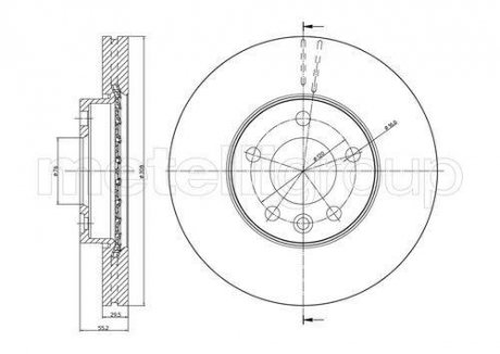 Тормозной диск перед. Touareg/Transporter (03-21) CIFAM 800-773C