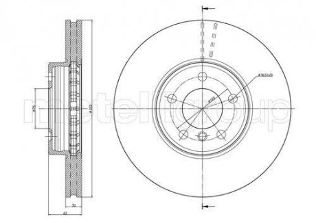 BMW Диск тормозной передний.X5 E53 00- CIFAM 800-784C