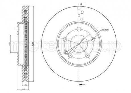 Гальмівний диск перед. W169/W245 (04-12) Mercedes W169, W245 CIFAM 800-832C