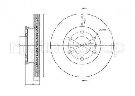 Тормозной диск перед. Crafter/W906/W907 (06-21) CIFAM 800-881