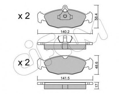 OPEL Гальмівні колодки передні Astra F 91-,Vectra A 88-,Daewoo Lanos,Nexia CIFAM 822-077-0