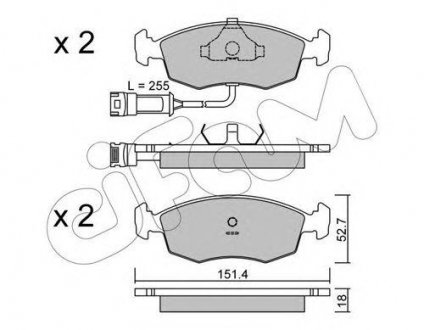 Гальмівні колодки пер. Ford Escort/Sierra 84-99 (ATE) Ford Escort, Sierra, Scorpio, Orion CIFAM 822-094-0