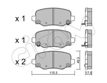 FIAT Колодки гальмівні задні 500X, JEEP Renegate CIFAM 822-1002-1