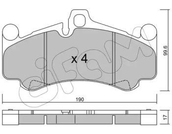 PORSCHE Колодки тормозные передние. 911 3.6, 3.8, 4.0 01- Porsche 911 CIFAM 822-1004-0