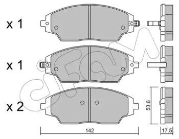 CHEVROLET Гальмівні колодки передні. Aveo 11- CIFAM 822-1008-0