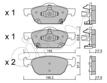 HONDA колодки тормозов передн.Accord 08-,Civic 12- CIFAM 822-1009-0