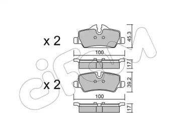 MINI Колодки гальмівні задні MINI COOPER 1.2-2.0 2013- CIFAM 822-1014-0