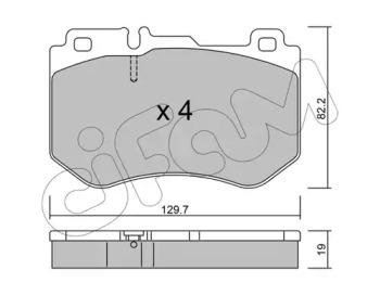 DB Колодки тормозные передние W205 CIFAM 822-1018-0