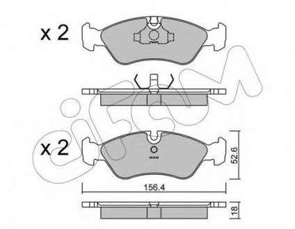 Купить OPEL Тормозные колодки передн.Astra,Omega A,Vectra A,Daewoo Nexia,Lanos 1.6 Opel Kadett, Vectra, Omega, Astra, Daewoo Nexia, Lanos CIFAM 822-117-0 (фото1) подбор по VIN коду, цена 704 грн.