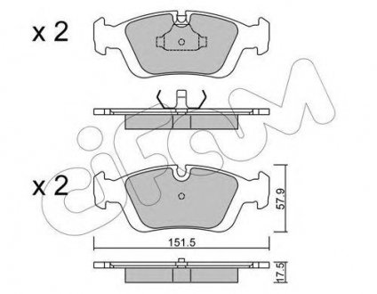 Купить BMW Тормозные колодки передн.E36/46 BMW E36 CIFAM 822-124-0 (фото1) подбор по VIN коду, цена 880 грн.