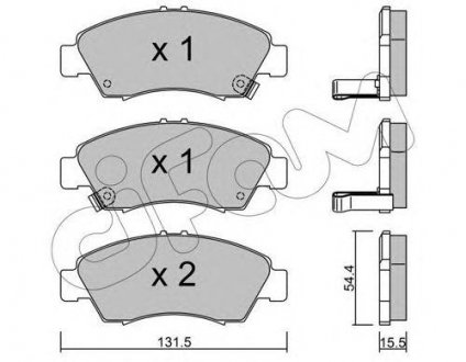 Гальмівні колодки пер. Honda Civic 87-01 (sumitomo) CIFAM 822-138-0