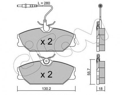 RENAULT Гальмівні колодки передні.Laguna,Megane,Safrane Fiat Ducato, Renault Laguna, Safrane, Megane, Scenic, Clio CIFAM 822-142-0