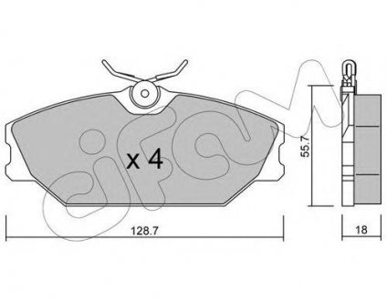 Купить RENAULT Колодки тормозные передние Megane,Laguna 99- Renault Laguna, Megane, Safrane, Scenic, Clio, Peugeot 5008 CIFAM 822-142-2 (фото1) подбор по VIN коду, цена 698 грн.