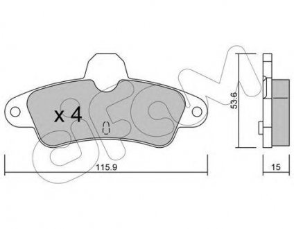 Тормозные колодки задн. (без датч.) FORD Mondeo -00, Cougar 98- CIFAM 822-143-0