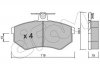 Купити VW Гальмівні колодки передні.Audi 80,100,A4,Passat 77- Audi 80, 100, A4 CIFAM 822-148-0 (фото1) підбір по VIN коду, ціна 746 грн.