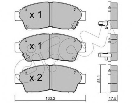 TOYOTA тормозные колодки передние. Camry,Carina E,Corolla 92- CIFAM 822-149-0