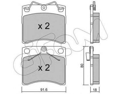 Гальмівні колодки пер. Transporter (96-03) CIFAM 822-163-1