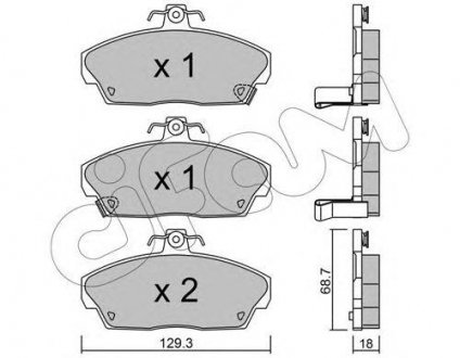 Гальмівні колодки пер. Honda Civic 91-05 (TRW) Honda Civic CIFAM 822-174-0