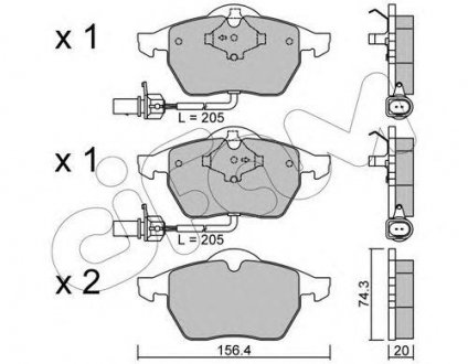 Купити Гальмівні колодки пер. Passat B5/Audi A4/A6 00-05 Audi A6 CIFAM 822-181-3 (фото1) підбір по VIN коду, ціна 1061 грн.