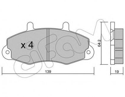 Купити FORD Колодки гальмові передні Transit 91- диск 14 Ford Transit CIFAM 822-194-0 (фото1) підбір по VIN коду, ціна 865 грн.