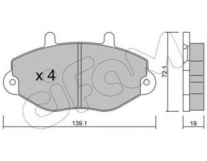 Колодки тормозные перед. Transit (94-02) Ford Transit, Mazda 3 CIFAM 822-195-0