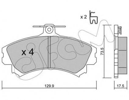 Купить Тормозные колодки перед. Mitsubishi Colt/Volvo S40/V40 1.1-2.0 i/TD 95- (TRW) Mitsubishi Colt, Smart Forfour CIFAM 822-216-1 (фото1) подбор по VIN коду, цена 1077 грн.