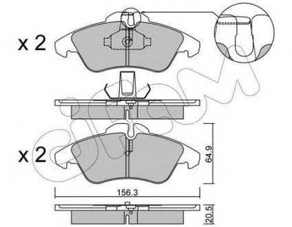 Гальмівні колодки пер. LT/Sprinter/Vito 95- CIFAM 822-256-0
