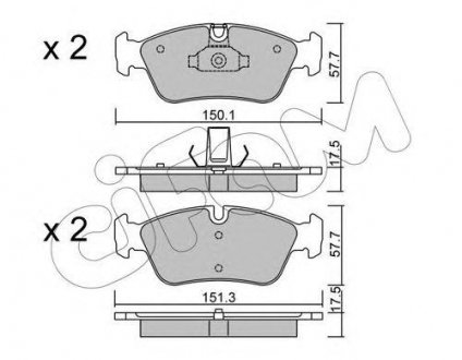 Купить BMW Колодки тормозные передние E36,46 316-325 98- BMW E46 CIFAM 822-260-0 (фото1) подбор по VIN коду, цена 919 грн.