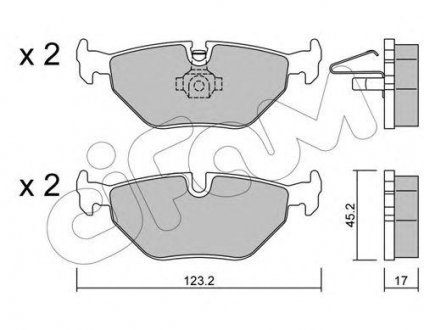 Тормозные колодки задн. BMW E36/46, E85(Z4) CIFAM 822-261-0