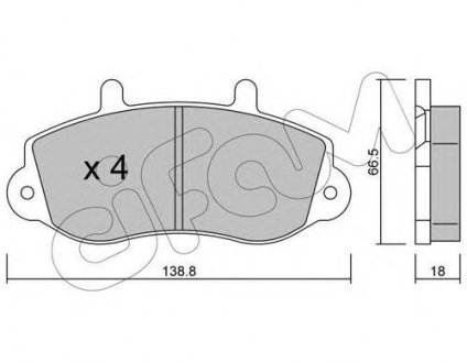 Гальмівні колодки пер. Master/Movano 98- (R15) CIFAM 822-264-0