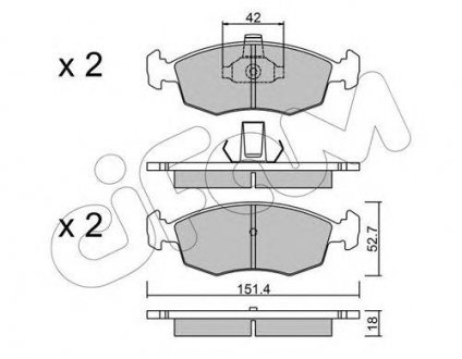 FIAT тормозные колодки передн. STRADA пикап 1.3 D 10- CIFAM 822-274-3